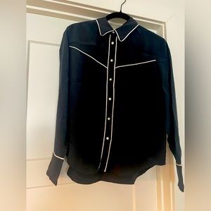 Levi’s western silk black shirt